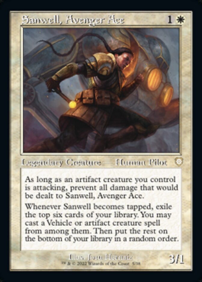 Sanwell, Avenger Ace (Retro) [The Brothers' War Commander] Magic: The Gathering