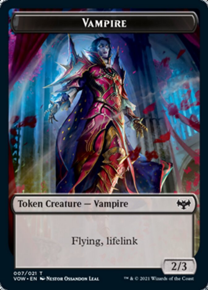 Vampire Token (007) [Innistrad: Crimson Vow Tokens] Magic: The Gathering