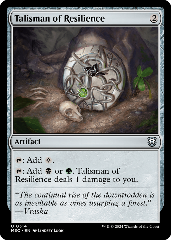 Talisman of Resilience (Ripple Foil) [Modern Horizons 3 Commander] Magic: The Gathering