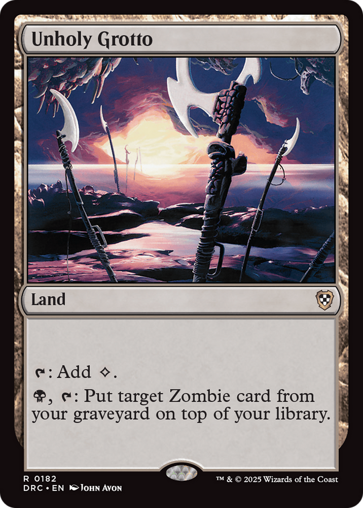 Unholy Grotto [Aetherdrift Commander] Magic: The Gathering