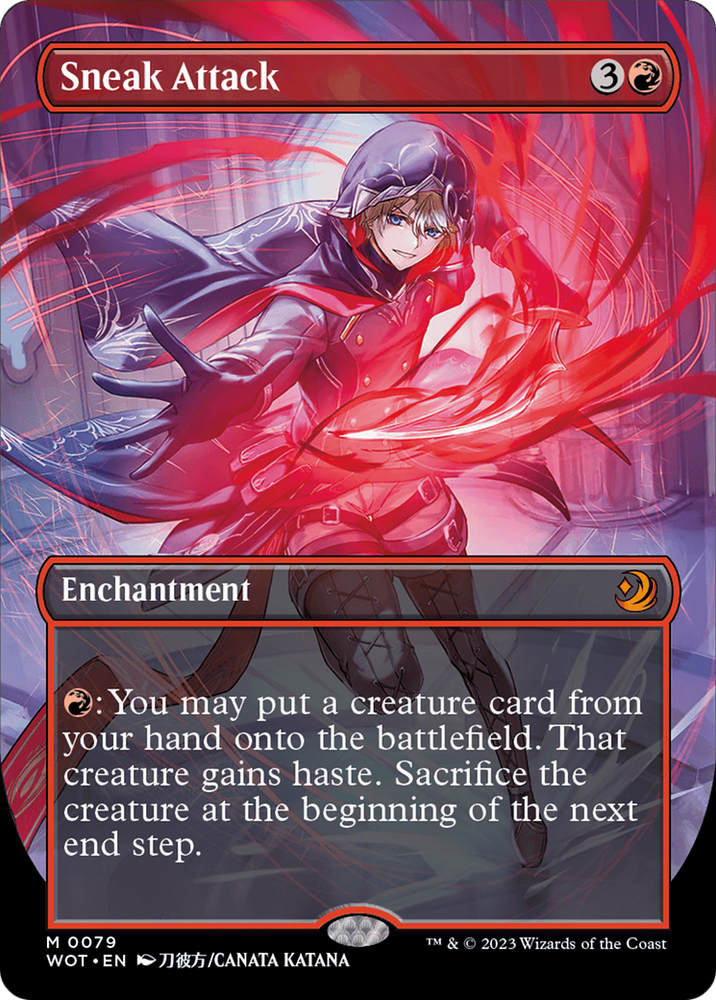Sneak Attack (Anime Borderless) [Wilds of Eldraine: Enchanting Tales] Magic: The Gathering