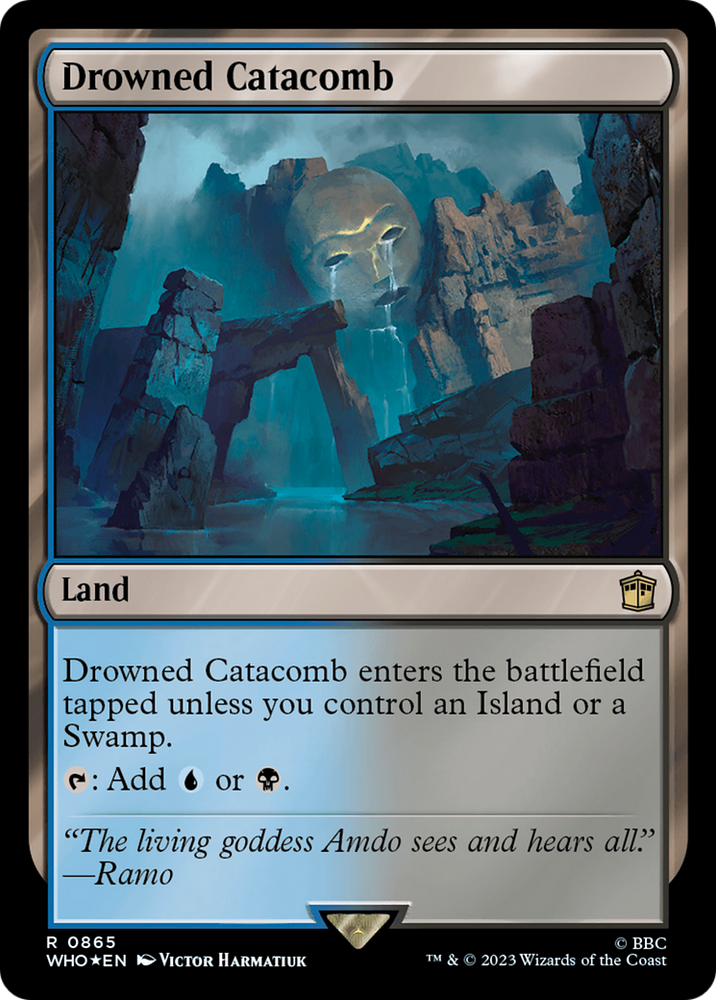 Drowned Catacomb (Surge Foil) [Doctor Who] Magic: The Gathering