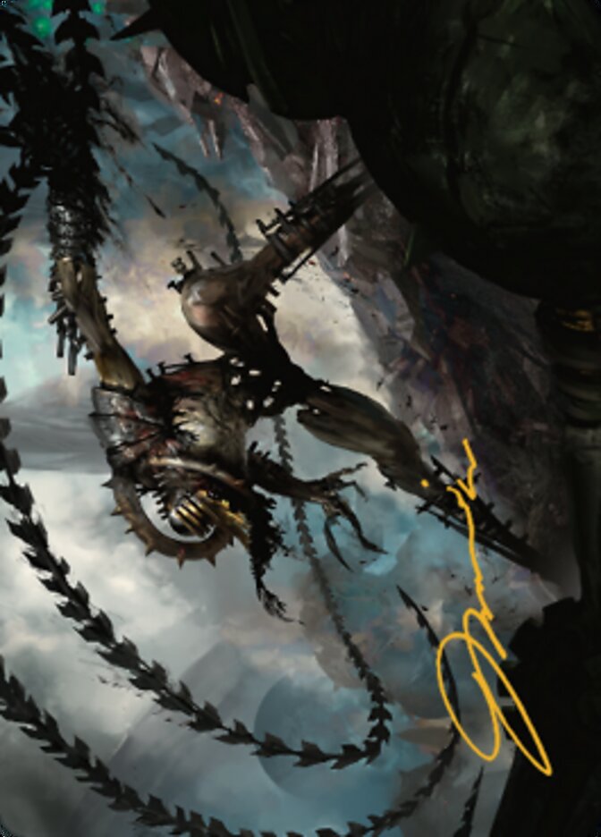 Razorlash Transmogrant Art Card (Gold-Stamped Signature) [The Brothers' War Art Series] Magic: The Gathering