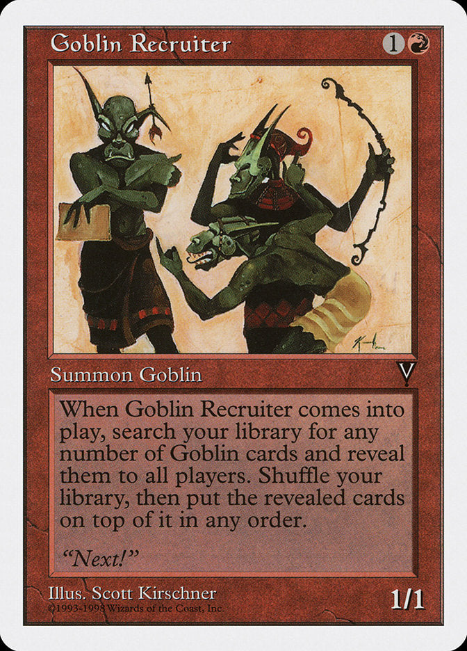 Goblin Recruiter [Anthologies] Magic: The Gathering