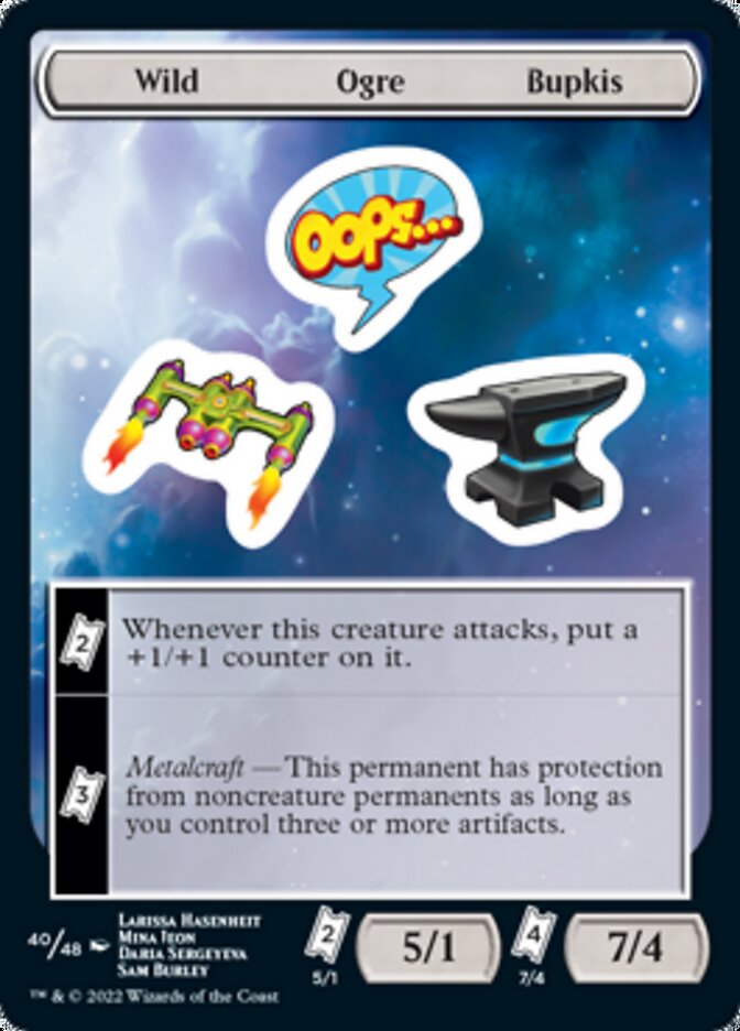 Wild Ogre Bupkis [Unfinity Stickers] Magic: The Gathering