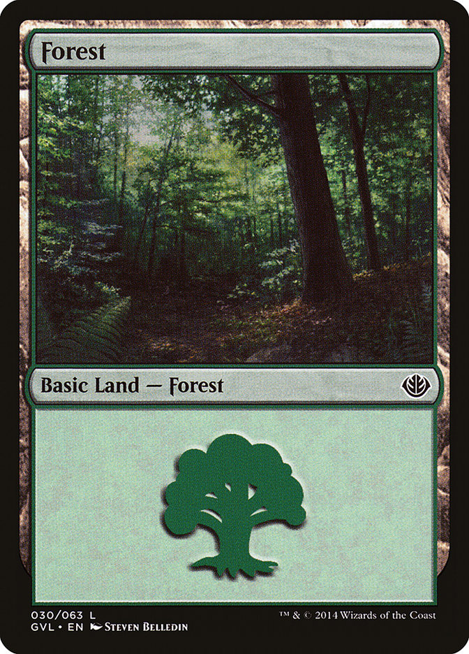 Forest (30) (Garruk vs. Liliana) [Duel Decks Anthology] Magic: The Gathering