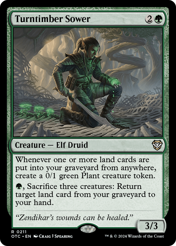 Turntimber Sower [Outlaws of Thunder Junction Commander] Magic: The Gathering