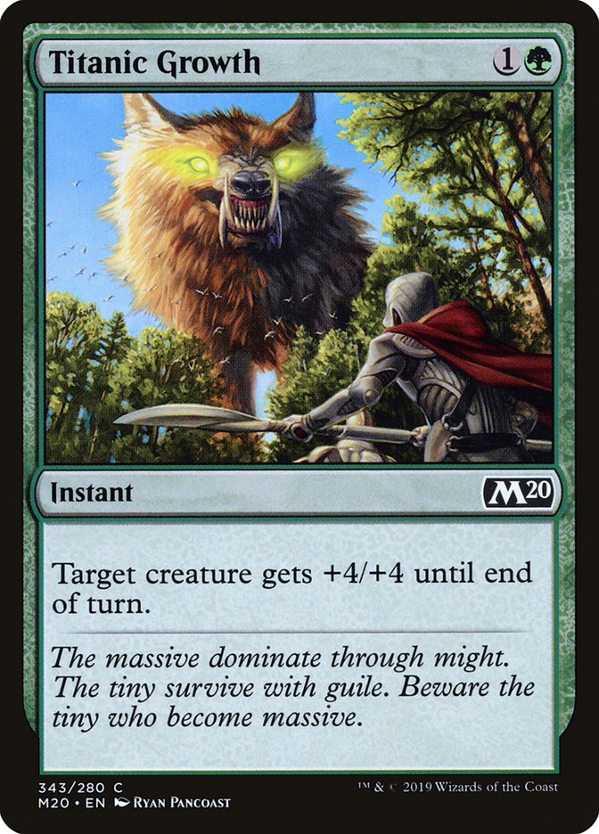 Titanic Growth [Core Set 2020] Magic: The Gathering