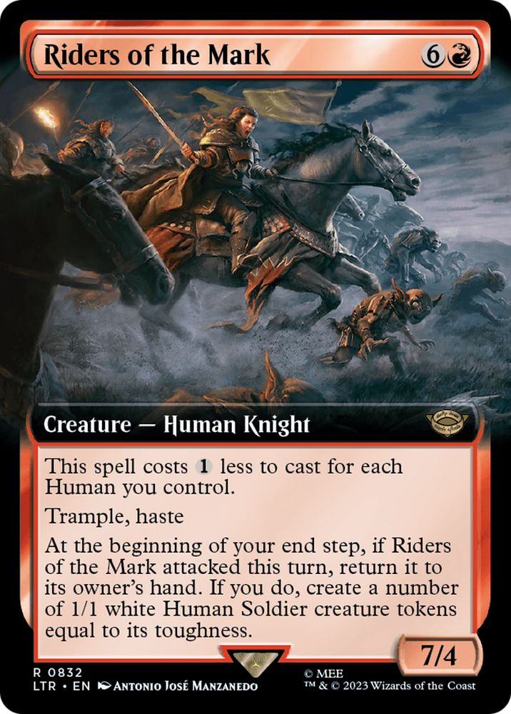 Riders of the Mark (Extended Art) [The Lord of the Rings: Tales of Middle-Earth] Magic: The Gathering