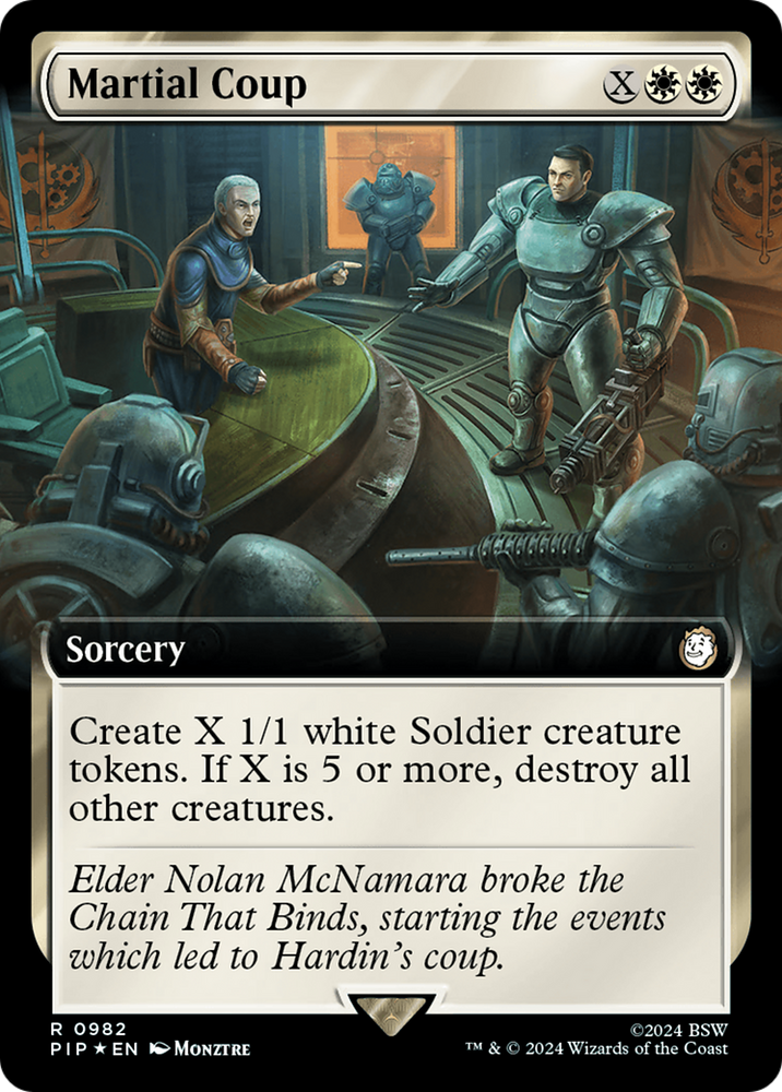 Martial Coup (Extended Art) (Surge Foil) [Fallout] Magic: The Gathering