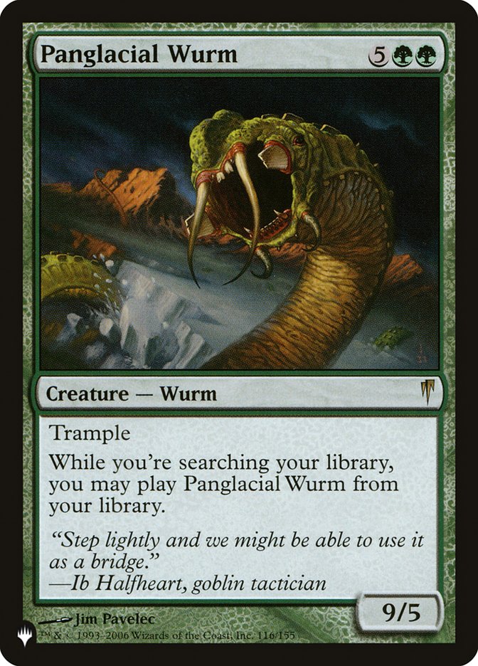 Panglacial Wurm [The List] Magic: The Gathering