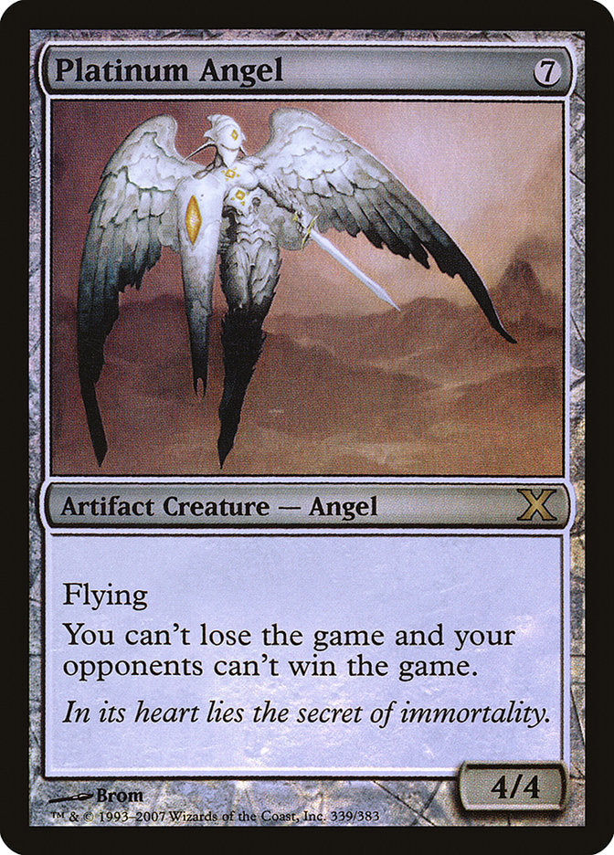 Platinum Angel (Premium Foil) [Tenth Edition] Magic: The Gathering