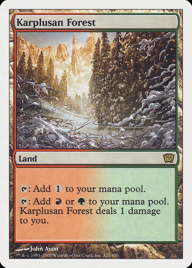 Karplusan Forest [Ninth Edition] Magic: The Gathering