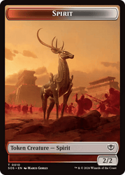 Copy // Spirit (0010) Double-Sided Token [Secrets of Strixhaven Tokens]