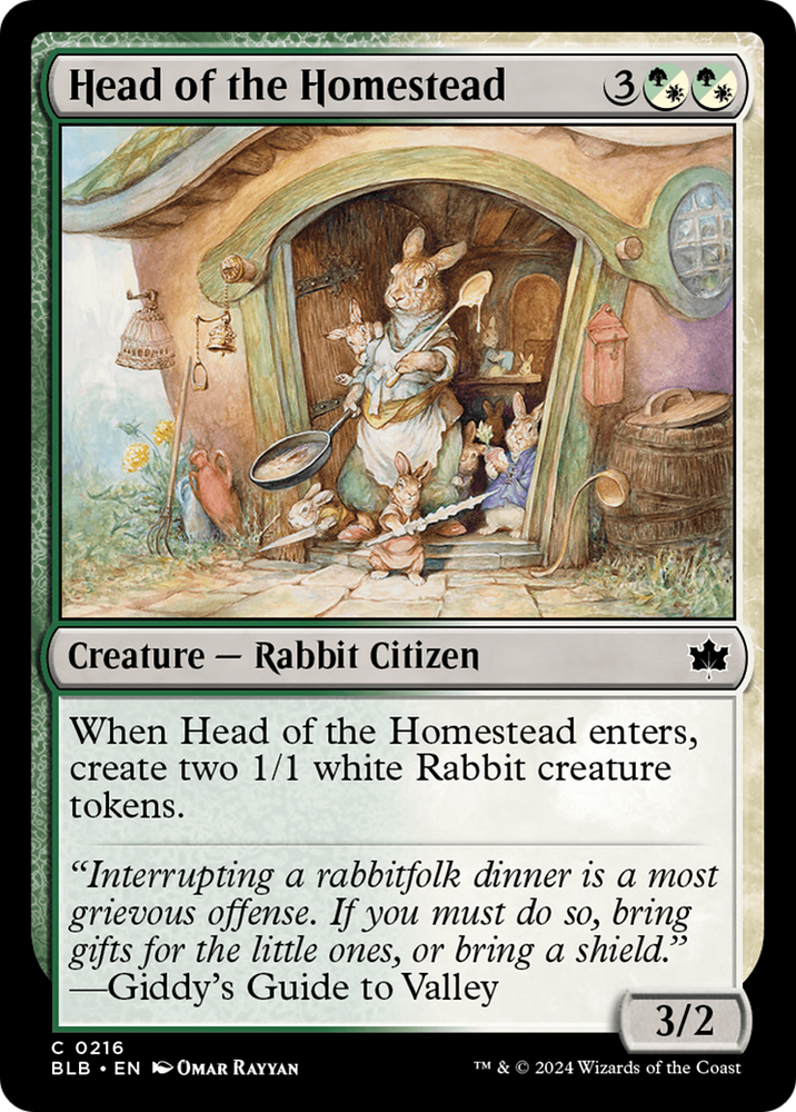 Head of the Homestead [Bloomburrow] Magic: The Gathering