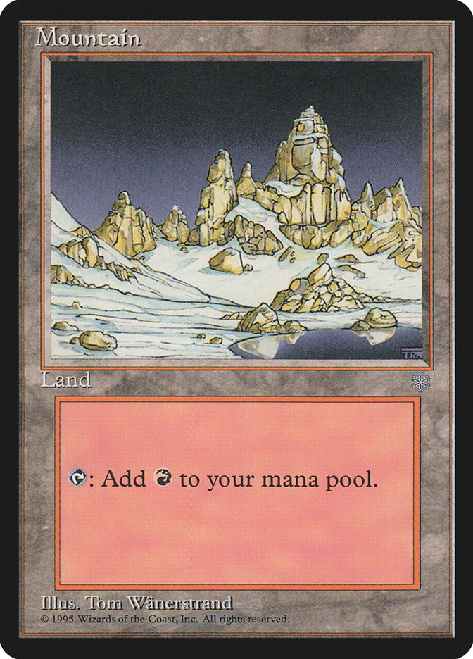 Mountain (No Trees / Signature on Right) [Ice Age] Magic: The Gathering