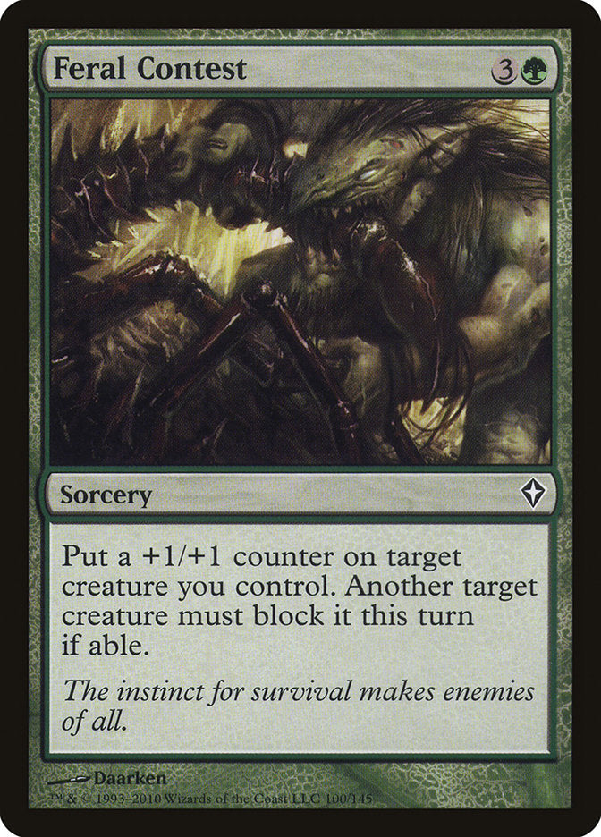 Feral Contest [Worldwake] Magic: The Gathering