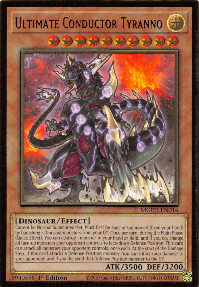 Ultimate Conductor Tyranno [MGED-EN014] Gold Rare - Yugioh Cards For Your TCG Needs!