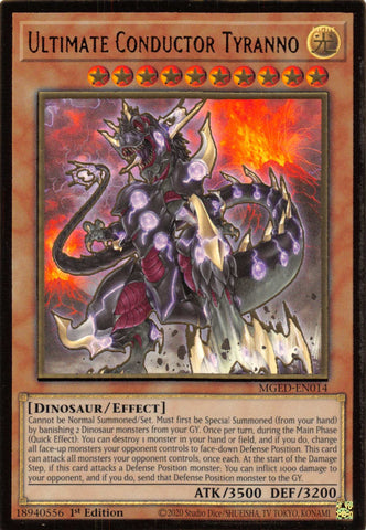 Ultimate Conductor Tyranno [MGED-EN014] Gold Rare - Yugioh Cards For Your TCG Needs!