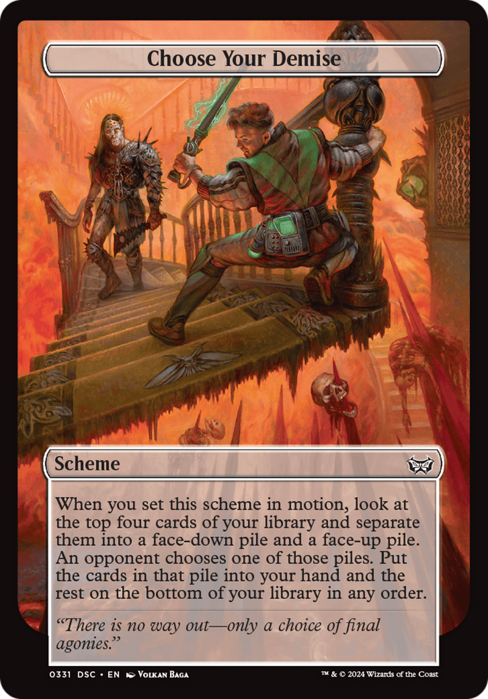 Choose Your Demise (Full Art) [Duskmourn: Archenemy] Magic: The Gathering