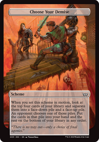 Choose Your Demise (Full Art) [Duskmourn: Archenemy] Magic: The Gathering