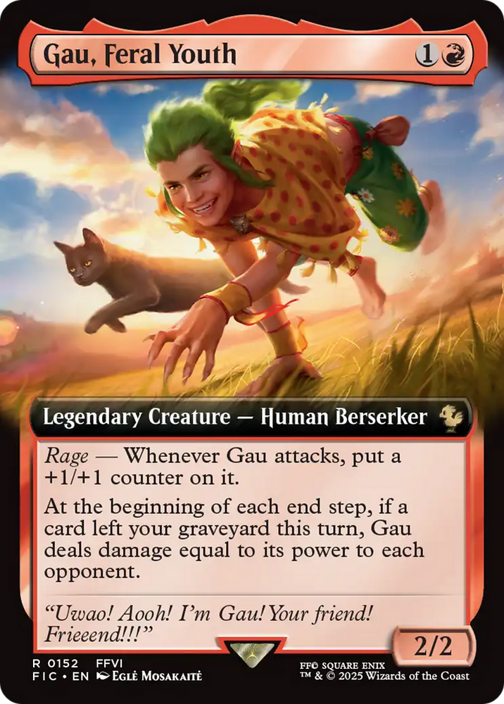 Gau, Feral Youth (Extended Art) [FINAL FANTASY Commander] Magic: The Gathering