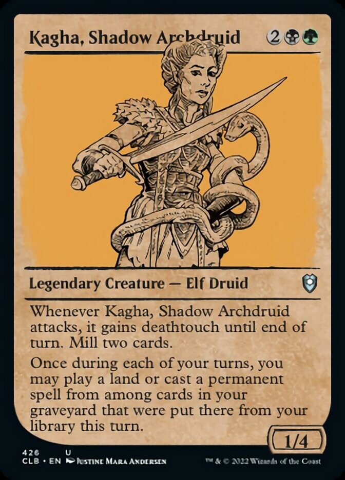 Kagha, Shadow Archdruid (Showcase) [Commander Legends: Battle for Baldur's Gate] Magic: The Gathering