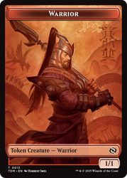 Dragon (0011) // Warrior Double-Sided Token [Tarkir: Dragonstorm Tokens] Magic: The Gathering