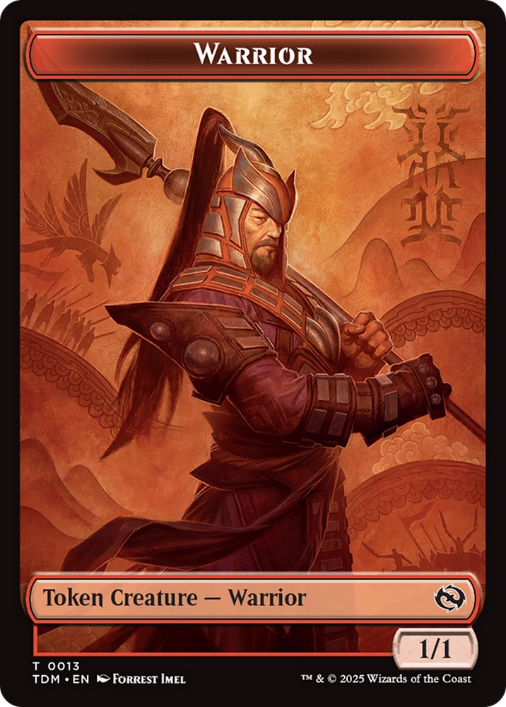 Goblin // Warrior Double-Sided Token [Tarkir: Dragonstorm Tokens] Magic: The Gathering