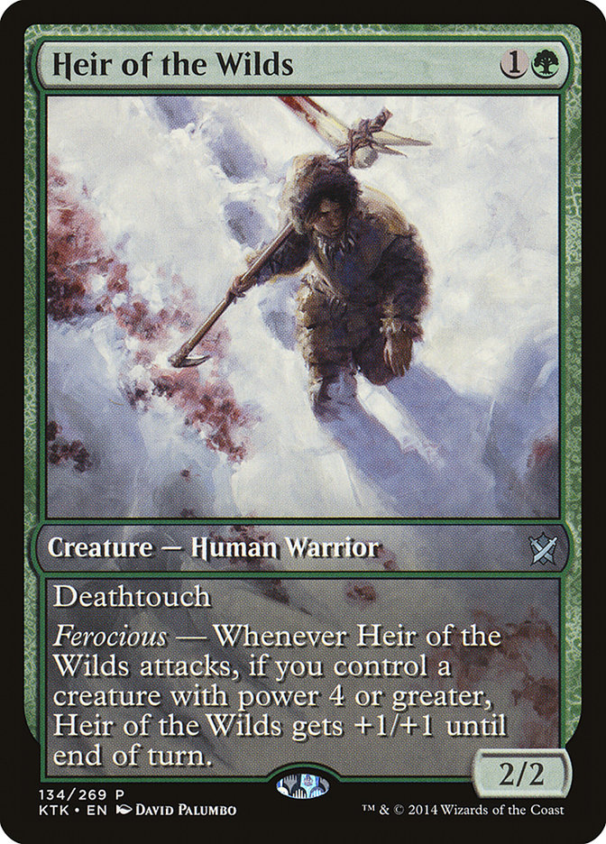 Heir of the Wilds (Game Day) (Extended Art) [Khans of Tarkir Promos] Magic: The Gathering