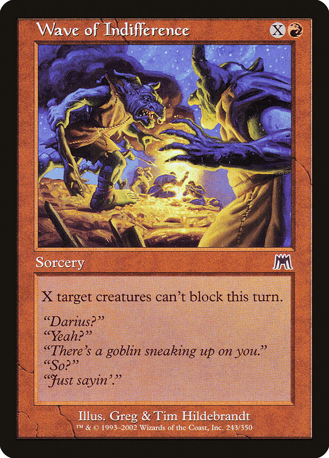 Wave of Indifference [Onslaught] Magic: The Gathering