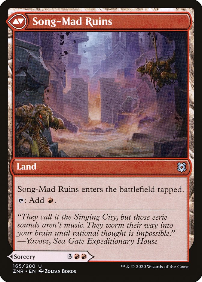 Song-Mad Treachery // Song-Mad Ruins [Zendikar Rising] Magic: The Gathering