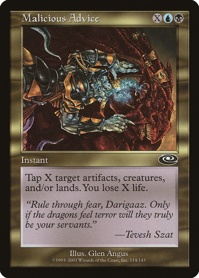Malicious Advice [Planeshift] Magic: The Gathering