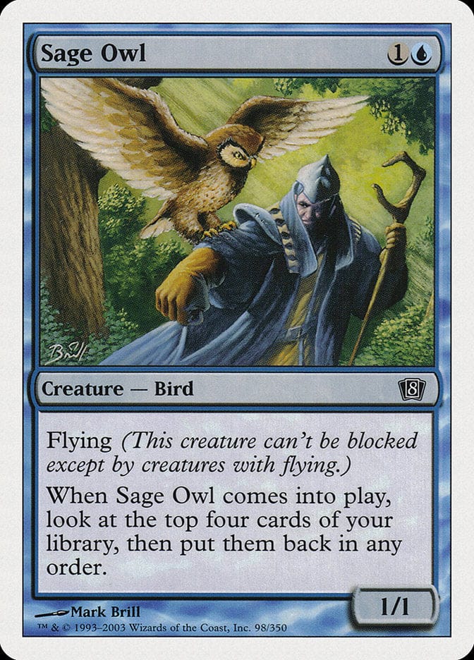 Sage Owl [Eighth Edition] Magic: The Gathering