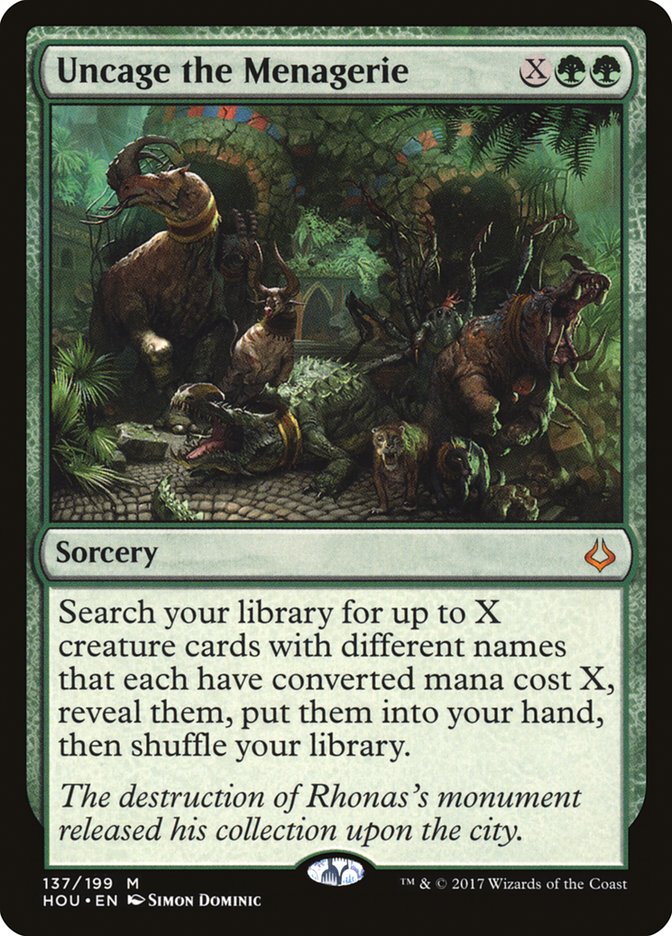 Uncage the Menagerie [Hour of Devastation] Magic: The Gathering