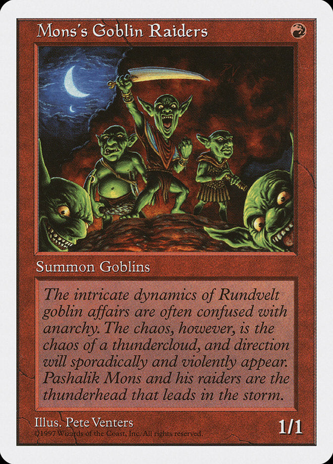 Mons's Goblin Raiders [Fifth Edition] Magic: The Gathering