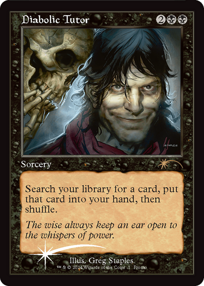 Diabolic Tutor [Wizards Play Network 2024] Magic: The Gathering