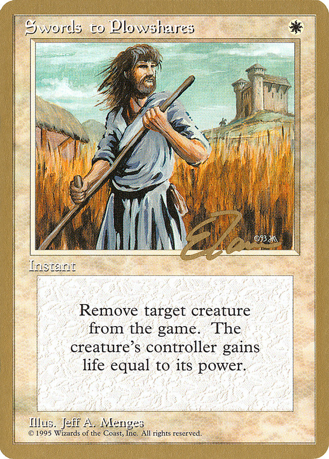 Swords to Plowshares (Eric Tam) [Pro Tour Collector Set] Magic: The Gathering