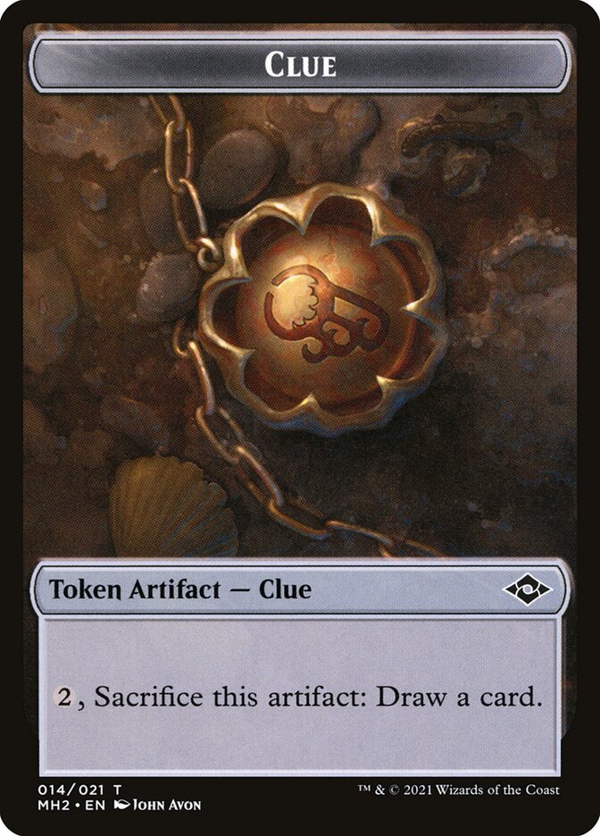 Human // Clue Double-Sided Token [Pioneer Challenger Decks 2022] Magic: The Gathering