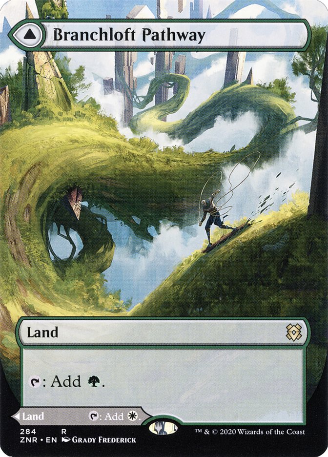 Branchloft Pathway // Boulderloft Pathway (Borderless Alternate Art) [Zendikar Rising] Magic: The Gathering