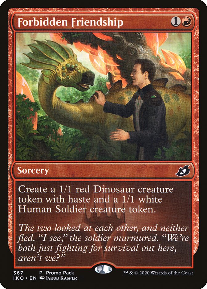 Forbidden Friendship (Promo Pack) [Ikoria: Lair of Behemoths Promos] Magic: The Gathering