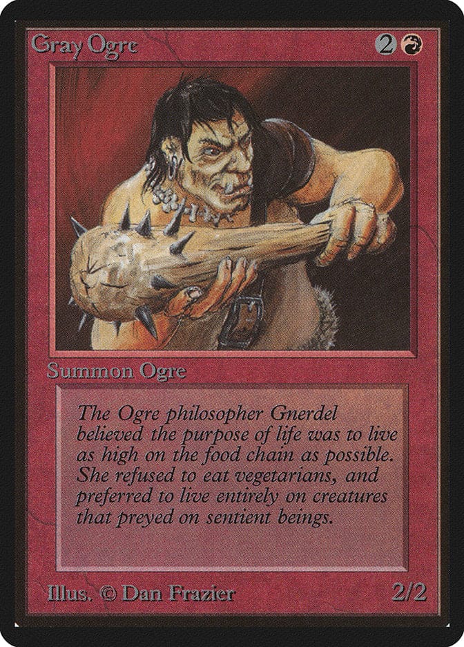 Gray Ogre [Beta Edition] Magic: The Gathering