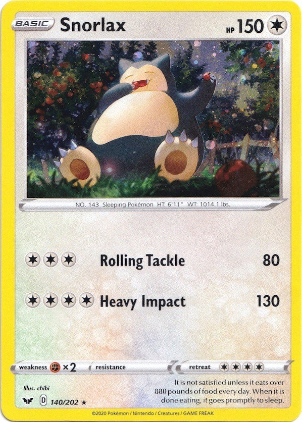 Snorlax (140/202) (Cosmos Holo) [Sword & Shield: Base Set] Pokémon