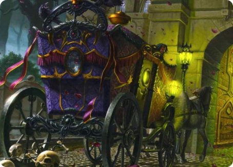 Honeymoon Hearse Art Card [Innistrad: Crimson Vow Art Series] Magic: The Gathering