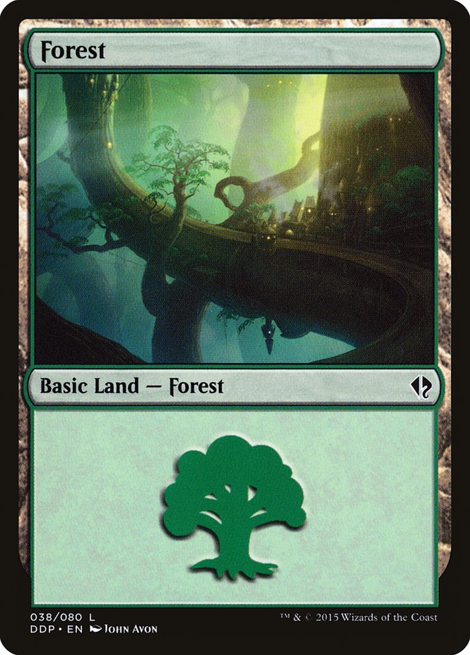 Forest (38) [Duel Decks: Zendikar vs. Eldrazi] Magic: The Gathering