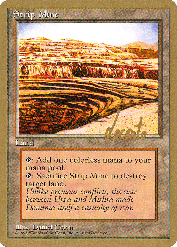 Strip Mine (Michael Loconto) [Pro Tour Collector Set] Magic: The Gathering