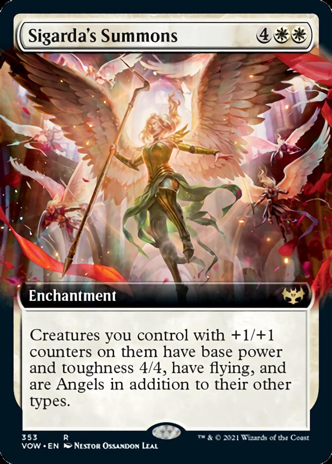 Sigarda's Summons (Extended Art) [Innistrad: Crimson Vow] Magic: The Gathering