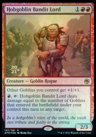 Hobgoblin Bandit Lord [Dungeons & Dragons: Adventures in the Forgotten Realms Prerelease Promos] Magic: The Gathering