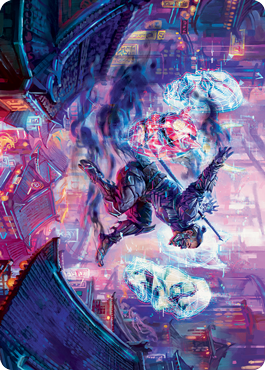 Thousand-Faced Shadow Art Card [Kamigawa: Neon Dynasty Art Series] Magic: The Gathering