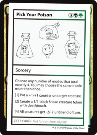 Pick Your Poison (2021 Edition) [Mystery Booster Playtest Cards] Magic: The Gathering